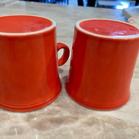 Fiesta coffee mug Persimmon orange set of two - Picture 3 of 8